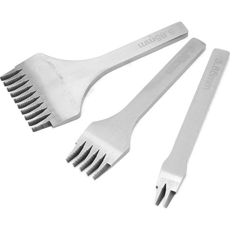 Outil de perforation pour cuir à main, 3 pièces, burin de 2,7/3,0/3,38/3,85 mm (3,85 mm) (1/5)