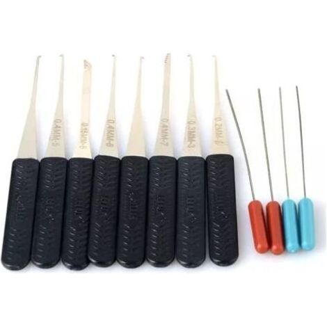 22 pièces Professionnel Extracteur de Clé Cassée Outils Crochets Retrait Professionnels à Main pour Serrure - (1/5)