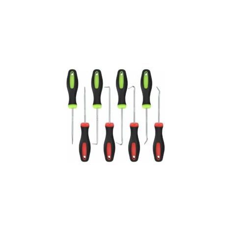 8-teiliges Präzisions-Haken- und Schraubendreher-Set, Langhaken, Pick und Pick, Präzisionspicks und -haken, O-Ring-Entfernungswerkzeug - Crezuo (1/4)