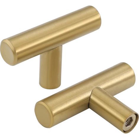 10-teiliges Set aus Edelstahl-Schrankknöpfen und Metall-Schubladenknöpfen