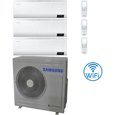 Climatizzatore Condizionatore Samsung CEBU R32 Wifi Trial Split Inverter 12000 + 12000 + 12000 BTU con U.E. AJ068TXJ3KG/EU NOVITÁ Classe A++/A+ (1/5)