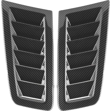 2 Pièces Évents de capot pour Focus RS MK2, Couvercle de Garniture de Sortie D'aération du Moteur du Capot Débit D'air Admission Scoop Turbo Capot (Fibre de carbone) (1/5)