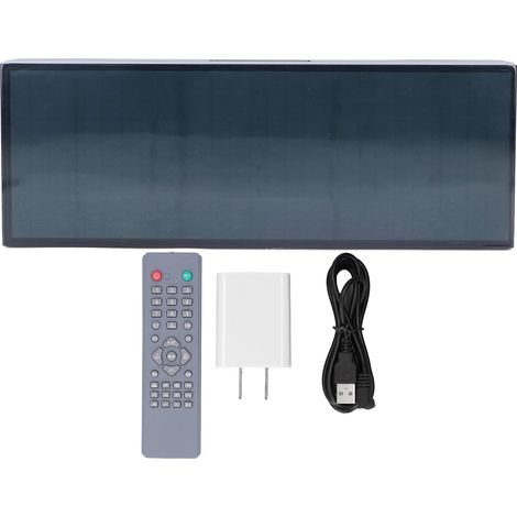 Réveil LED avec télécommande, grand écran 7 couleurs, horloge électronique pour maison école, prise US 100-240V (1/5)