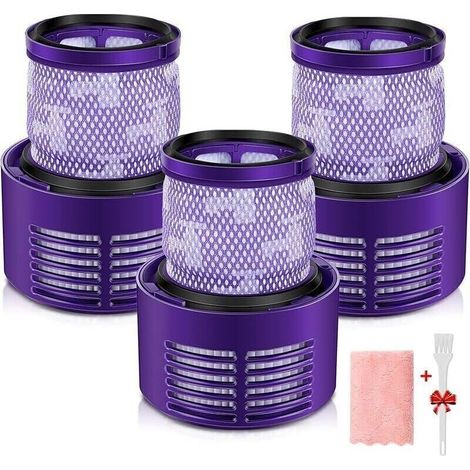 3 Filtres pour Dyson Cyclone V10 SV12 Aspirateurs V10 Absolute Animal Motorhead Pro Total Clean Extra, Lot de 3 Filtre Lavable de (1/5)