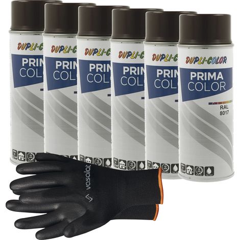 vasalat Dupli-Color Lackspray schokobraun glänzend RAL 8017 - Sprühlack für Metall, Kunststoff und Holz - wetterfeste Sprühfarbe für den Innen- und Außenbereich UV -beständig, 6 Stück (1/5)