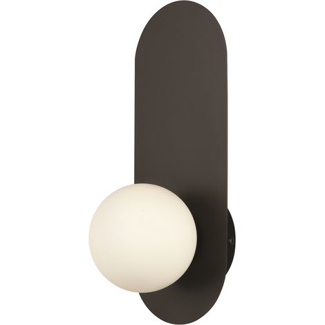 Maytoni Bao Applique moderne a globo nere con paralume bianco 1xG9 (1/5)