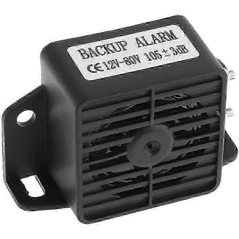 Alarma de advertencia sonora de 107 dB con respaldo de decibelios de 12-60 V y resistencia al agua IPX6. Bocina de marcha atrás para camión con recordatorio de marcha atrás para vehículos. (1/5)