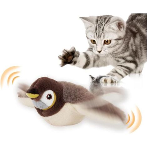 Jouet Oiseau pour Chat, Jouet pour Chat interactif, Oiseau Volant pour Chat, Jouet Chat Oiseau Qui Bouge, Jouet Oiseau Qui Vole (1/5)