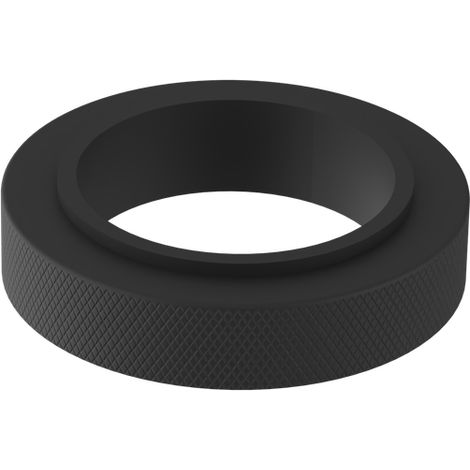 Plaque de base ULTRATAP sous le mitigeur, noir mat