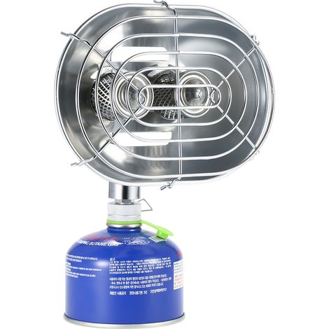 Réchauffeur d'extérieur à double tête – Brûleur infrarouge 1050W – Alliage d'aluminium – Portable et léger pour camping (1/5)