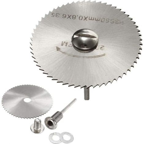 Set di 7 lame HSS per utensile rotante, dischi da taglio legno, mandrino Dremel con asta estensione 3,175 mm (1/3)