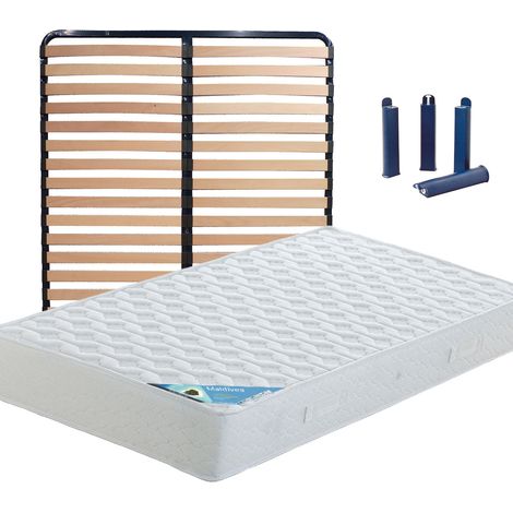 MALDIVES - Pack Matelas + Lattes 140x200 + Pieds (1/5)