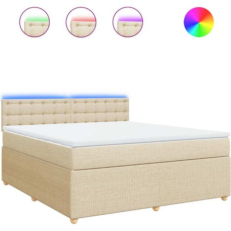 Maison Exclusive - Boxspringbett mit Matratze Creme 180x200 cm St