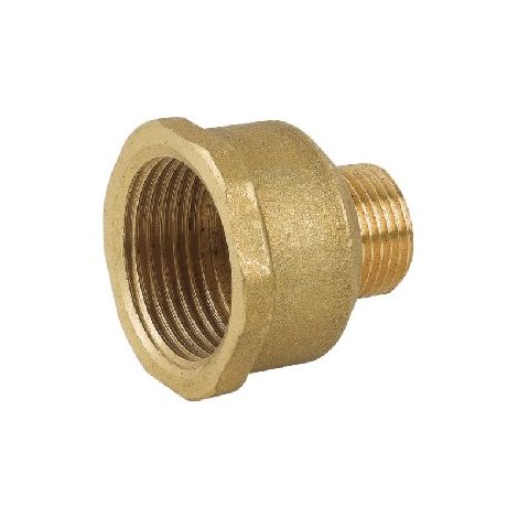 Manicotto ridotto fm in ottone giallo 1/2" x 3/8"