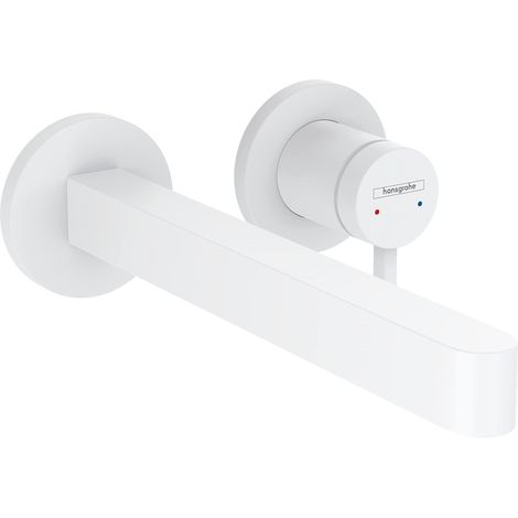 Hansgrohe Finoris - Miscelatore ad incasso per lavabo, montaggio a 2 fori, EcoSmart, bianco opaco 76050700 (1/5)
