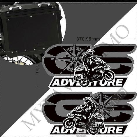 Autocollants pour BMW R1200GS, F850GS, F800GS, R1250GS, F750GS, G310GS, R1150GS, GSA, HP, valises de coffre, bagages, valises en aluminium, Adventure - Autocollants GS 1 (1/5)