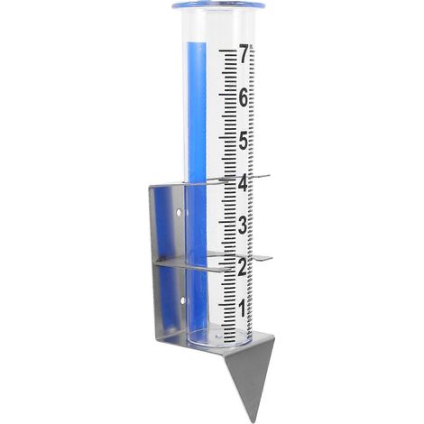 Support de pluviomètre en acier inoxydable pour jardin, pelouse, ferme, terrasse, cour : outil de mesure de haute précision (1 pièce) (1/5)