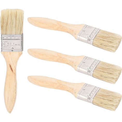 20 Pinceaux à Peinture en Poils Synthétiques Plats avec Manche en Bois pour Art et Bricolage