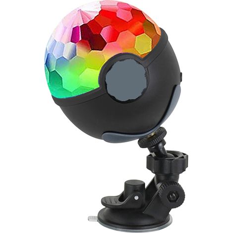 Mini projecteur disco LED, boule magique rotative, éclairage de scène avec télécommande, port USB, activation sonore, modes multiples, portable pour la maison, les fêtes, les bars et les pubs (1/5)