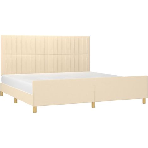 Giroletto senza Materasso Crema 200x200 cm in Tessuto vidaXL (1/4)
