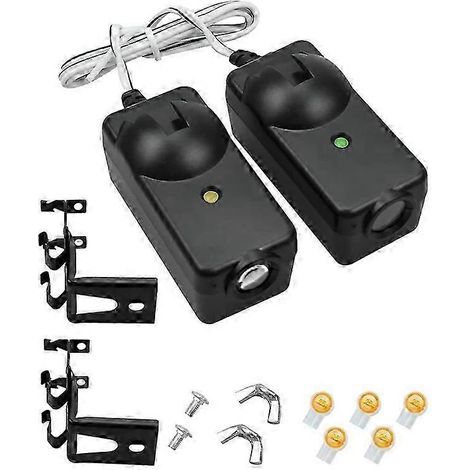 Lot de 2 capteurs de sécurité pour ouvre-porte de garage avec supports - JXLGV (1/5)