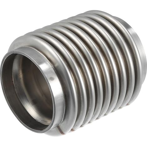 Voiture Echappement Flexible Tuyau Argent 1pc Universel Inox Diamètre Intérieur 63.5mm, Longueur 100mm, Pour Voiture/Camion (Pas SUV), Installation Soudage, Réduit Bruit (1/5)