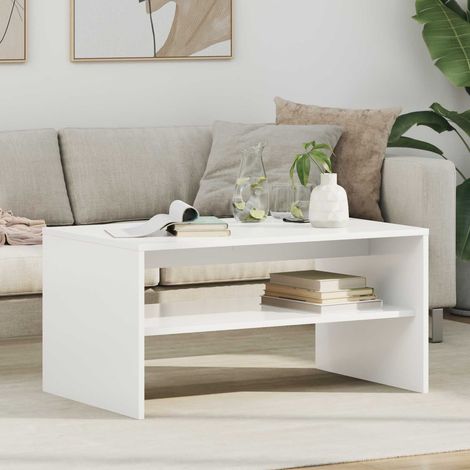 Couchtisch Weiß 80 x 50 x 40 cm Holzwerkstoff