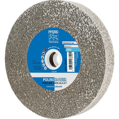 PFERD TOOLS POLINOX verpresstes Vlies-Rad PNER Ø 150x25 mm Bohrung-Ø 25,4 mm Mittelweich A Fein für Finish (1/2)