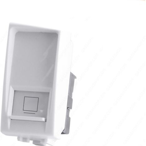 Presa di rete lan compatibile con living light international air connettore modulo rj45 8 pin utp cat 5e 1p bianco (1/2)