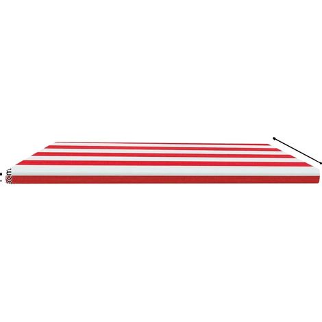 Coussin de banc d'extérieur, tissu imperméable, rembourrage en mousse durable, Rouge (1/2)