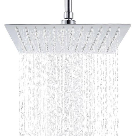 XXL Regendusche 30cm Edelstahl Quadratisch Anti-Kalk-Düsen mit Kugelgelenk (1/5)