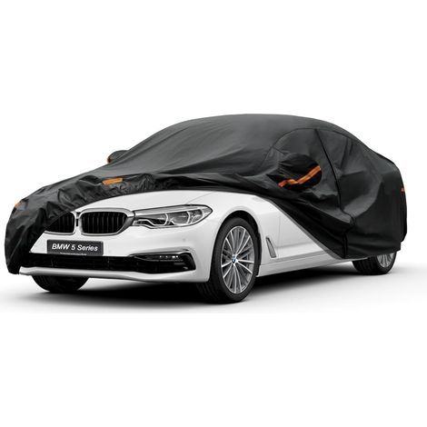 La housse de voiture imperméable et respirante convient à une housse de voiture universelle (4,2-4,4 M), une housse de protection extérieure pour voiture, contre la pluie, le soleil et la poussière. (1/5)