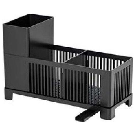 Green Mobility-Organisateur d'évier et porte-éponge , support de rangement en plastique pour plan de travail, avec éponge noire. (1/4)
