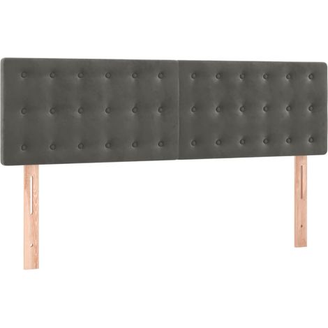 Maison Exclusive - Cabeceros terciopelo gris oscuro 144x5x78/88 c (1/5)