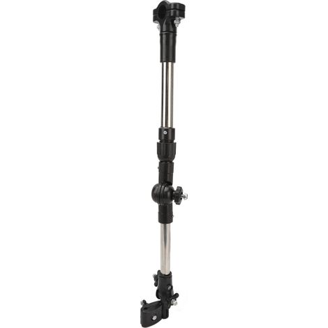 Support d'ombrelle pour fauteuil roulant - Barre amovible en acier inoxydable (1/5)