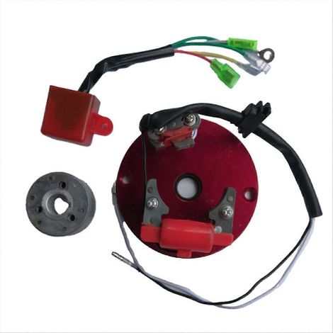 Universeller Zündspulensatz für Motorräder (magnetischer Rotor und Stator), kompatibel mit Offroad-Motorrädern, Quads, Rollern und Mini-Quads von 50 bis 150 cm³. (1/5)