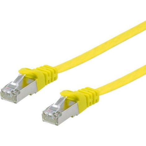 Cable de conexión Equip Cat6A U/FTP 2xRJ45 10,00 m amarillo plano LSZH bolsa de polietileno (1/3)