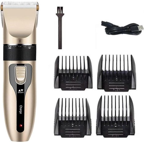 Tondeuse pour chiens et chats - Tondeuse électrique silencieuse et rechargeable, avec 4 sabots de différentes distances, pour chiens et chats de toutes tailles.-AquaForge (1/5)