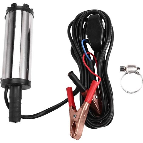 Pompe de transfert de carburant électrique, pompe de transfert d'eau et d'huile submersible pour le ravitaillement en carburant diesel, 12 V, 38 mm (1/5)
