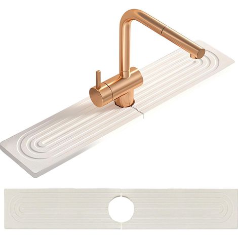 1 Contour De Robinet, Grande Taille 60x10cm, Terre De Diatomée, Design Pliant, Pour Évier Cuisine Salle De Bain (1/5)