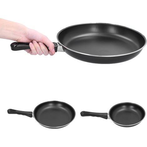 Ensemble de 3 mini-poêles antiadhésives pour la cuisine, compatibles avec les plaques à induction et les cuisinières à gaz. (1/5)