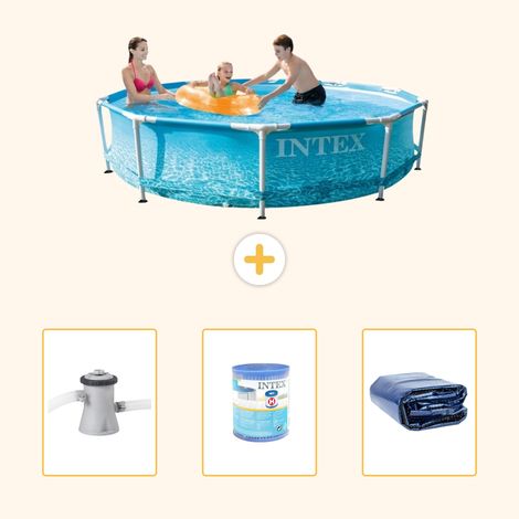 Intex Piscine Tubulaire Ronde - 305x76 cm - 4-pièces S21320 (1/5)