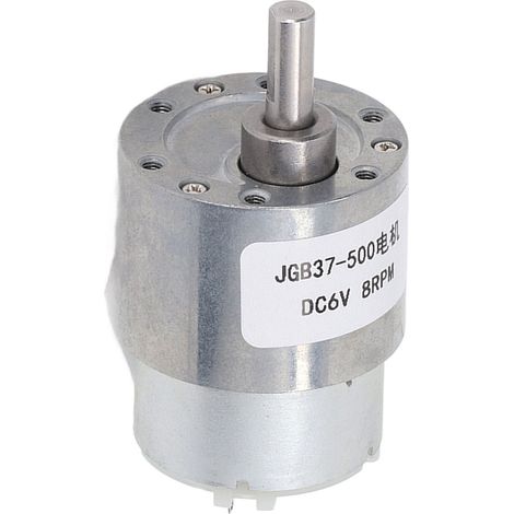 6V Gleichstrom-Getriebemotor, 8 U/min, Gehäuse aus Aluminium und Messing, hohe Härte, verschleißfest, stabiler Drehzahlminderer für Heimwerkerprojekte. (1/5)