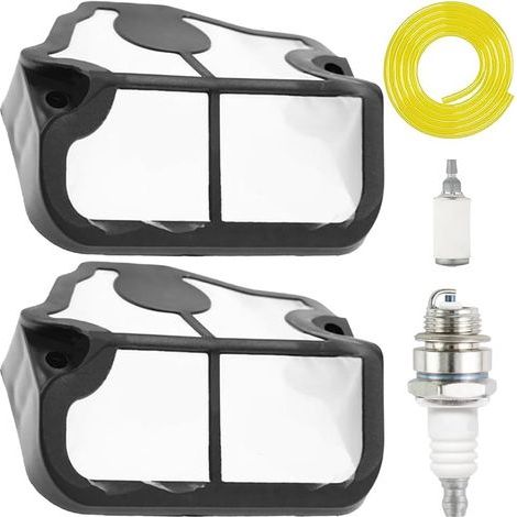 530029811 Filtre à air pour Husqvarna 36 41 136 136LE 137 137E 141 141LE 142 142E Pièces de rechange pour tronçonneuse WT-202 WT-657 WT-529 WT-289 WT-285 WT-239 WT-834 avec bougie d'allumage (1/5)