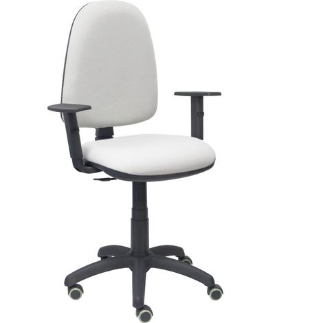 Silla Aýna bali gris claro brazos regulables ruedas de parqué