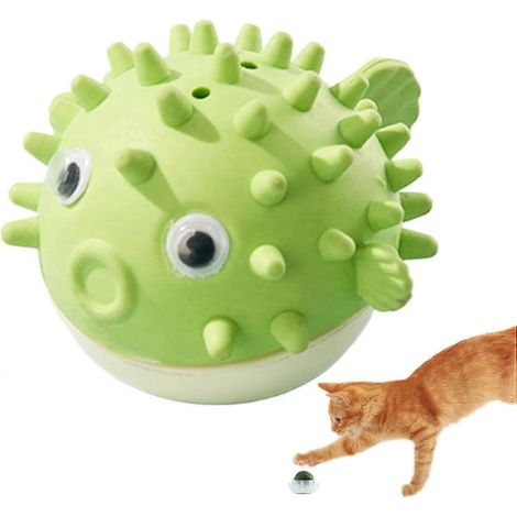 Boules d'herbe à chat, rouleaux d'herbe à chat en forme de poisson-globe, jouets de nettoyage des dents pour chatons, divertissement d'intérieur, produits à mâcher pour chats de petite, moyenne et gra (1/5)