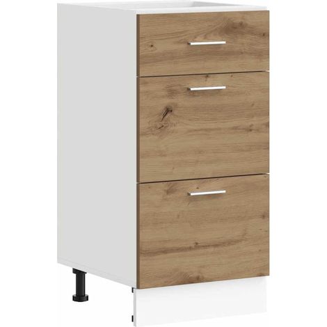 Maison Exclusive - Armadio Inferiore “Lyon” Rovere Artigianale 40x46x81,5 cm