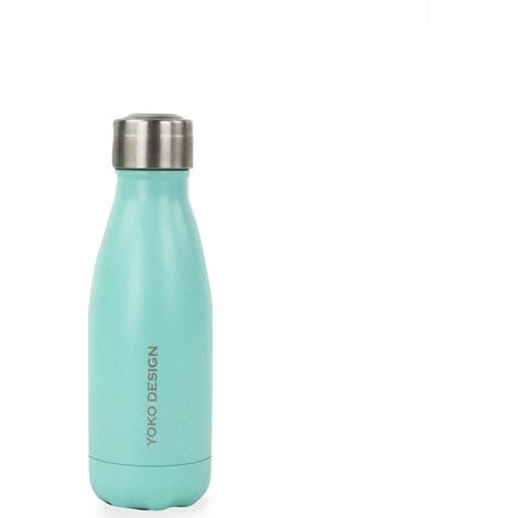 Yoko Design - Bottiglia Termica con Doppia Parete in Acciaio Inox, Acciaio Inox, Turchese Opaco, 260mL (1/5)