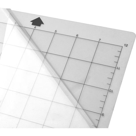 Tapis de découpe adhésif transparent de rechange avec grille de mesure 8 x 12 pouces pour machine de découpe Silhouette Cameo Explore (lot de 3) (1/2)