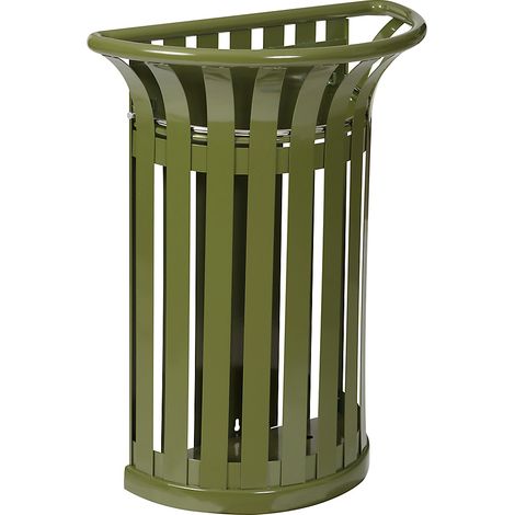 Corbeille murale Tulipe - 35l - vert olive - RAL 6003 (1/3)